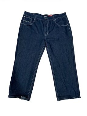 Kayden k Men's Straight Leg Dark Blue Jeans - Classic Denim